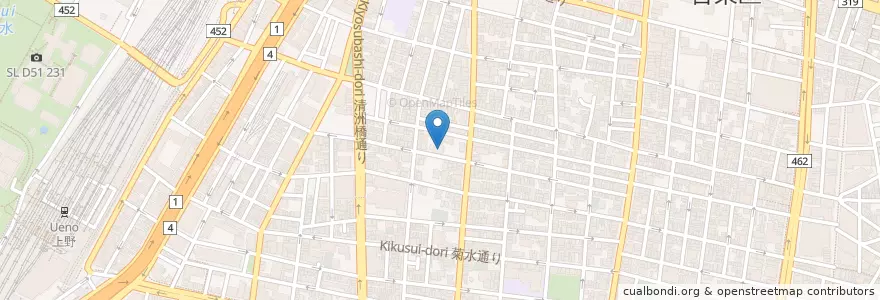 Mapa de ubicacion de 浄土宗 源空寺 en Japan, Tokio, 台東区.