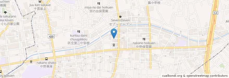Mapa de ubicacion de アユタヤ en Japão, Tóquio, 中野区.