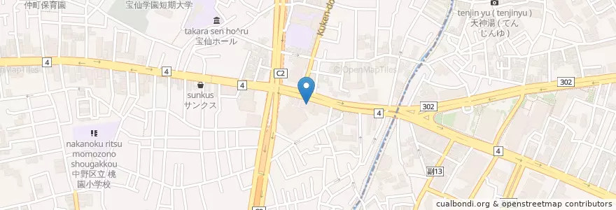 Mapa de ubicacion de ジョナサン en Japão, Tóquio, 中野区.