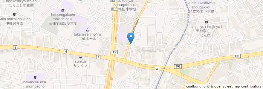 Mapa de ubicacion de だるま寿司 en Japan, 東京都, 中野区.