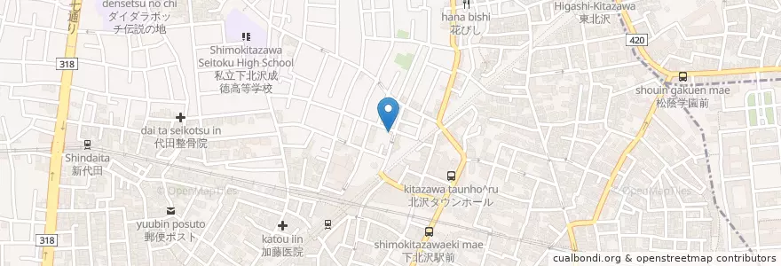 Mapa de ubicacion de モスバーガー en Jepun, 東京都, 世田谷区.