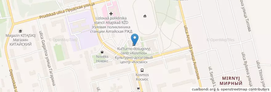 Mapa de ubicacion de ДК "Космос" en Russia, Distretto Federale Siberiano, Territorio Dell'altaj, Городской Округ Новоалтайск.