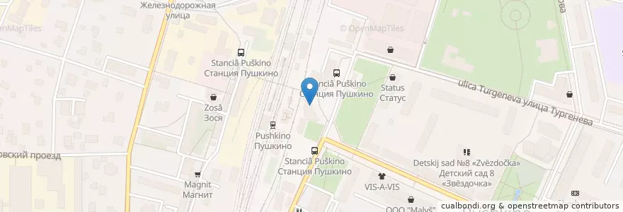 Mapa de ubicacion de KFC en Rusia, Distrito Federal Central, Óblast De Moscú, Пушкинский Городской Округ.