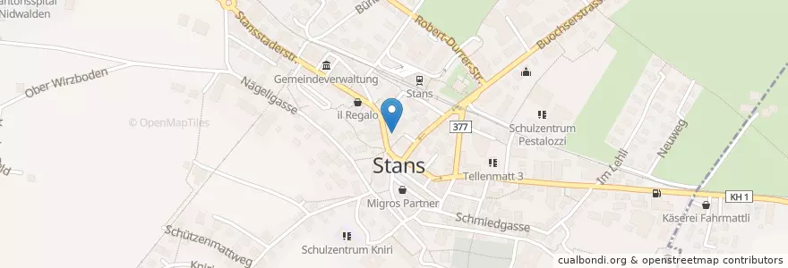 Mapa de ubicacion de Engel en Suisse, Nidwald, Stans.