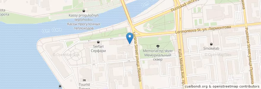 Mapa de ubicacion de Berlin Kaffee en ロシア, シベリア連邦管区, オムスク州, オムスク地区, オムスク管区.