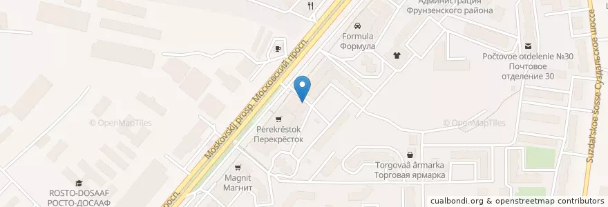 Mapa de ubicacion de Юлмарт en Russie, District Fédéral Central, Oblast De Iaroslavl, Ярославский Район, Городской Округ Ярославль.