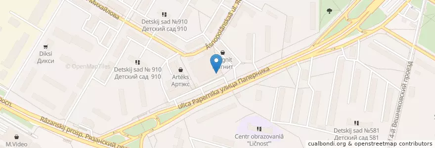 Mapa de ubicacion de ГорЗдрав en Russia, Distretto Federale Centrale, Москва, Юго-Восточный Административный Округ, Рязанский Район.