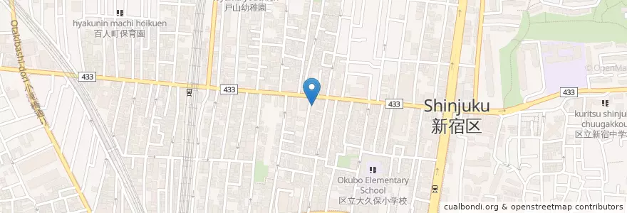 Mapa de ubicacion de 日本福音ルーテル東京教会 en 일본, 도쿄도, 신주쿠.