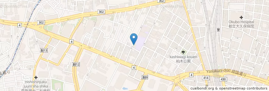 Mapa de ubicacion de 東京すしアカデミー en Japón, Tokio, Shinjuku.