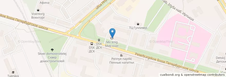 Mapa de ubicacion de Аптека №4 en Rusia, Distrito Federal Central, Óblast De Tver, Городской Округ Тверь, Калининский Район.
