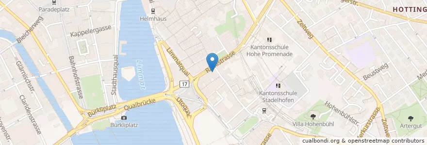 Mapa de ubicacion de Vapiano en Switzerland, Zurich, District Zurich, Zurich.