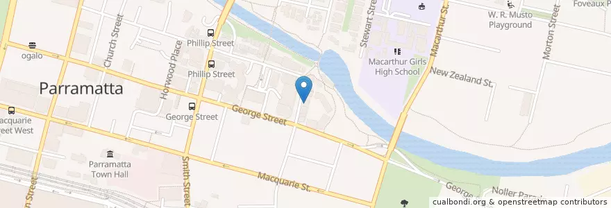 Mapa de ubicacion de Sariwon BBQ en Australie, Nouvelle Galles Du Sud, Sydney, City Of Parramatta Council.