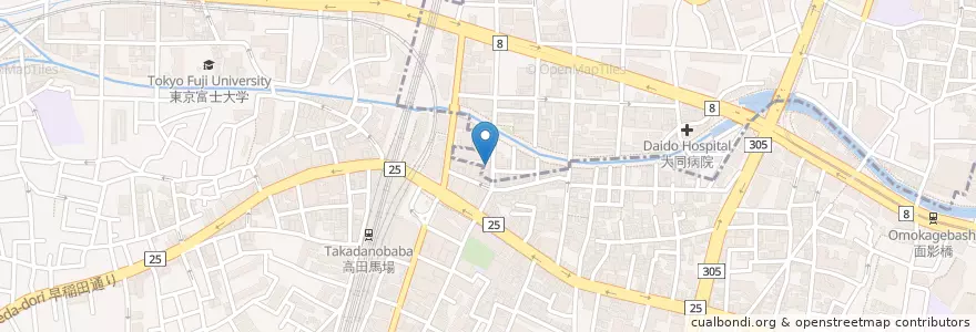 Mapa de ubicacion de 中華定食　点心拉満 en Japonya, 東京都, 新宿区.