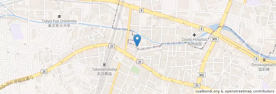 Mapa de ubicacion de 炭火串焼 半兵衛 en Japan, 東京都, 新宿区.