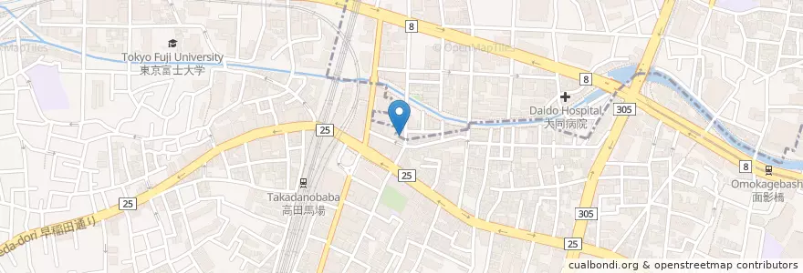 Mapa de ubicacion de Forchetta en 日本, 东京都/東京都, 新宿区/新宿區.
