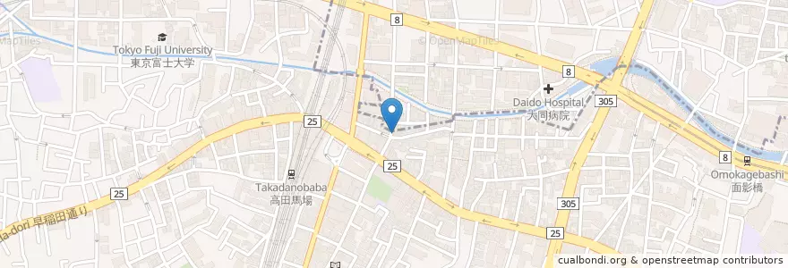 Mapa de ubicacion de 日本橋 紅とん en اليابان, 東京都, 新宿区.