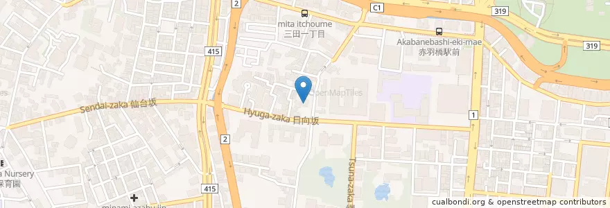 Mapa de ubicacion de 浄土宗 龍原寺 en Japón, Tokio, Minato.