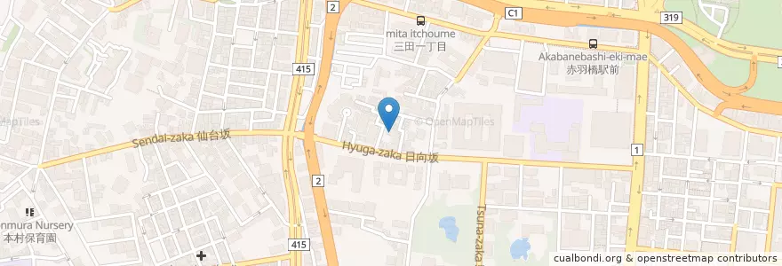 Mapa de ubicacion de 綱生山 当光寺 en Japão, Tóquio, 港区.