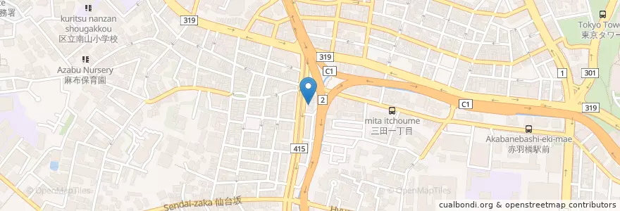 Mapa de ubicacion de Mirkolone en ژاپن, 東京都, 港区.