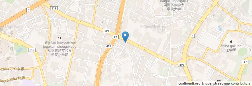 Mapa de ubicacion de 美林華飯店 en 日本, 東京都, 港区.