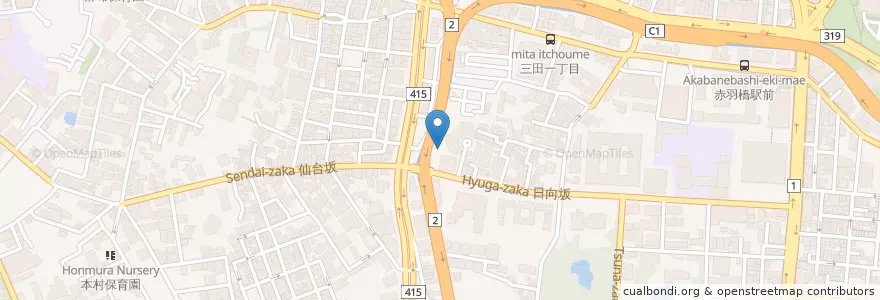 Mapa de ubicacion de 常祐山 圓徳寺 en ژاپن, 東京都, 港区.