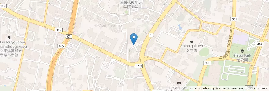 Mapa de ubicacion de 海渡医院 en Giappone, Tokyo, Minato.