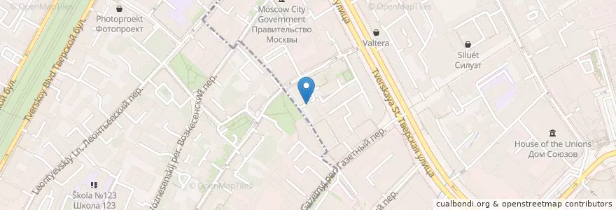 Mapa de ubicacion de Могучая кучка en Russland, Föderationskreis Zentralrussland, Moskau, Zentraler Verwaltungsbezirk, Тверской Район.