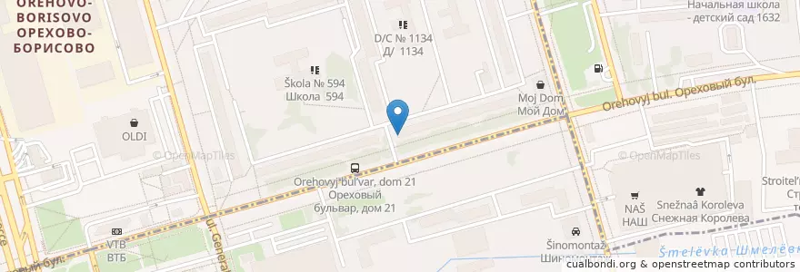 Mapa de ubicacion de Аптека Форте en روسيا, Центральный Федеральный Округ, Москва, Южный Административный Округ.
