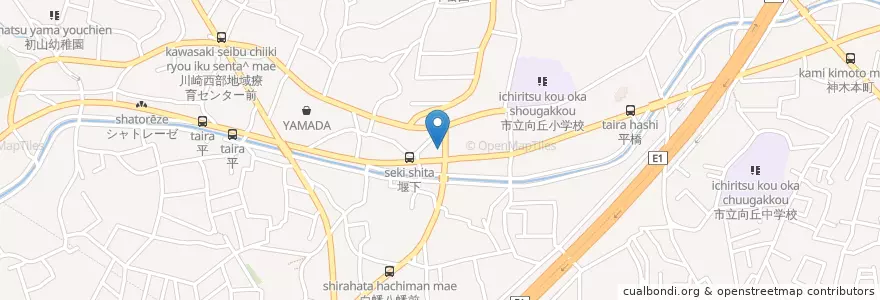 Mapa de ubicacion de ENEOS en Japan, 神奈川県, 川崎市, 宮前区.