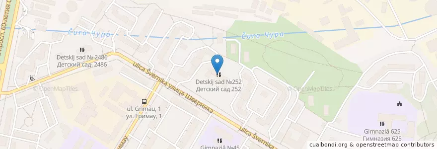 Mapa de ubicacion de Детский сад №252 en Russia, Distretto Federale Centrale, Москва, Юго-Западный Административный Округ, Академический Район.