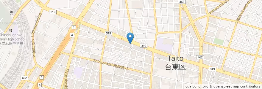 Mapa de ubicacion de 喫茶とみ一 en Japón, Tokio, Taito.