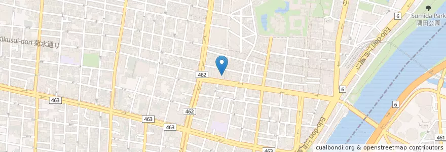 Mapa de ubicacion de 寿司清 en 日本, 東京都, 台東区.