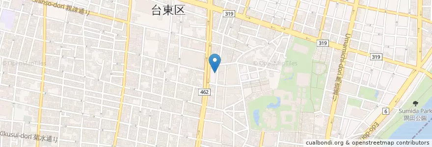 Mapa de ubicacion de やきとり まい en Japan, 東京都, 台東区.