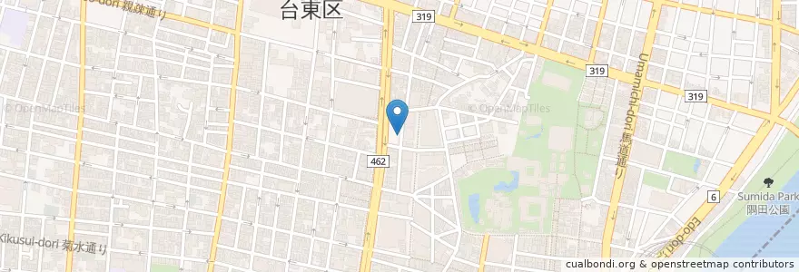 Mapa de ubicacion de 居酒屋だるま en ژاپن, 東京都, 台東区.