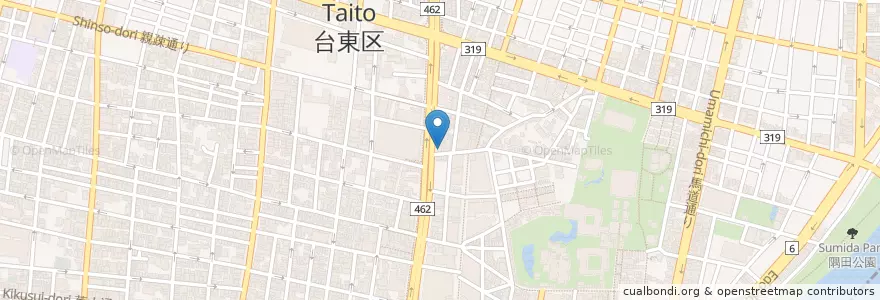Mapa de ubicacion de 璃江 (Riko) en Giappone, Tokyo, 台東区.