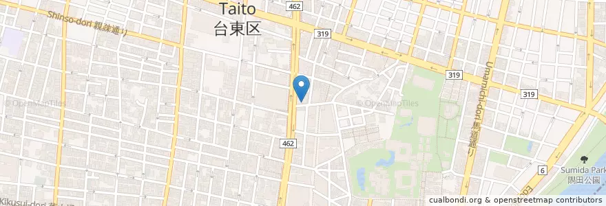 Mapa de ubicacion de 喫茶ブラザー en Japonya, 東京都, 台東区.