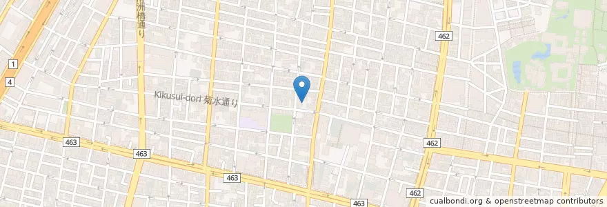 Mapa de ubicacion de 正定寺 en Japonya, 東京都, 台東区.