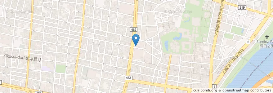 Mapa de ubicacion de デニーズ en 日本, 東京都, 台東区.