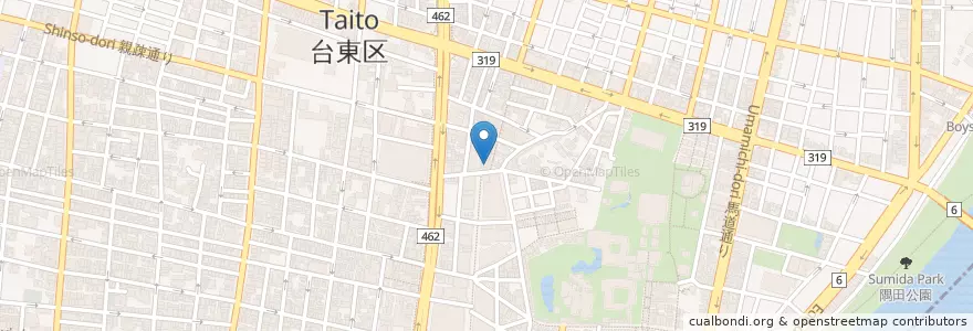Mapa de ubicacion de 浅草びっくり食堂 en اليابان, 東京都, 台東区.