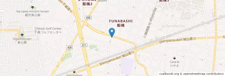 Mapa de ubicacion de 横田歯科 en Japan, Tokio, 世田谷区.