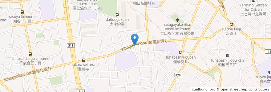 Mapa de ubicacion de ナポリの窯 en Giappone, Tokyo, 世田谷区.