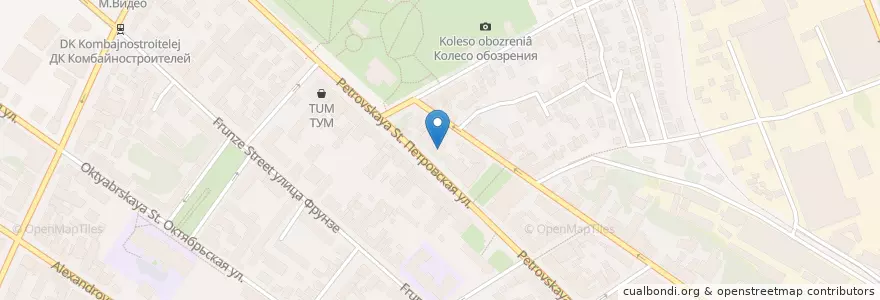 Mapa de ubicacion de Рис en ロシア, 南部連邦管区, ロストフ州, Городской Округ Таганрог.