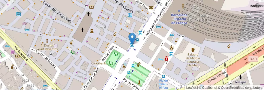 Mapa de ubicacion de 115 - Marqués d'Argentera 3 en Испания, Каталония, Барселона, Барселонес, Барселона.