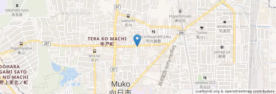 Mapa de ubicacion de シェ・ココ en Japão, 京都府, 向日市.