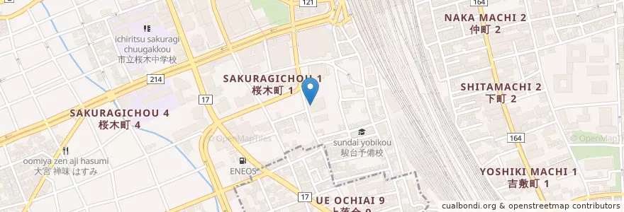 Mapa de ubicacion de 呉竹医療専門学校 en Japonya, 埼玉県, さいたま市, 大宮区.