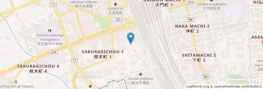 Mapa de ubicacion de セイムス大宮西口薬局 en Giappone, Prefettura Di Saitama, さいたま市, 大宮区.