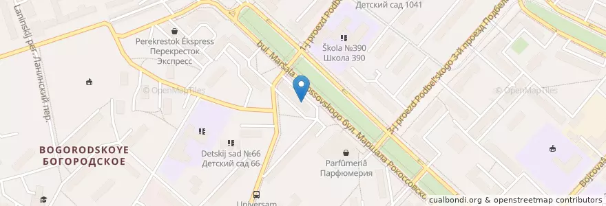 Mapa de ubicacion de Почта en روسيا, Центральный Федеральный Округ, Москва, Восточный Административный Округ, Район Богородское.