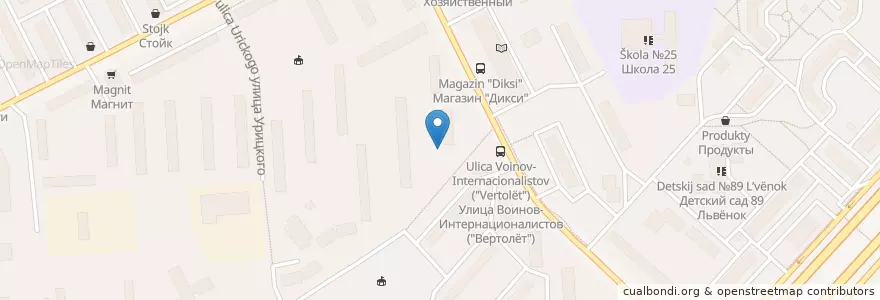 Mapa de ubicacion de Отделение связи №140013 en Russia, Distretto Federale Centrale, Oblast' Di Mosca, Городской Округ Люберцы.