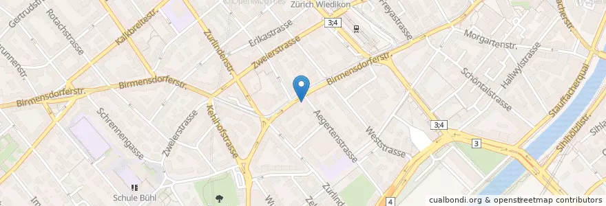 Mapa de ubicacion de UBS Bancomat en Suíça, Zurique, Bezirk Zürich, Zürich.