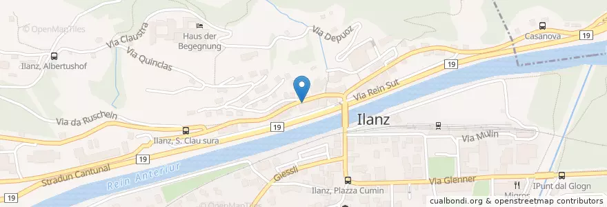 Mapa de ubicacion de Lukmanier en Suisse, Grisons, Surselva, Ilanz/Glion.